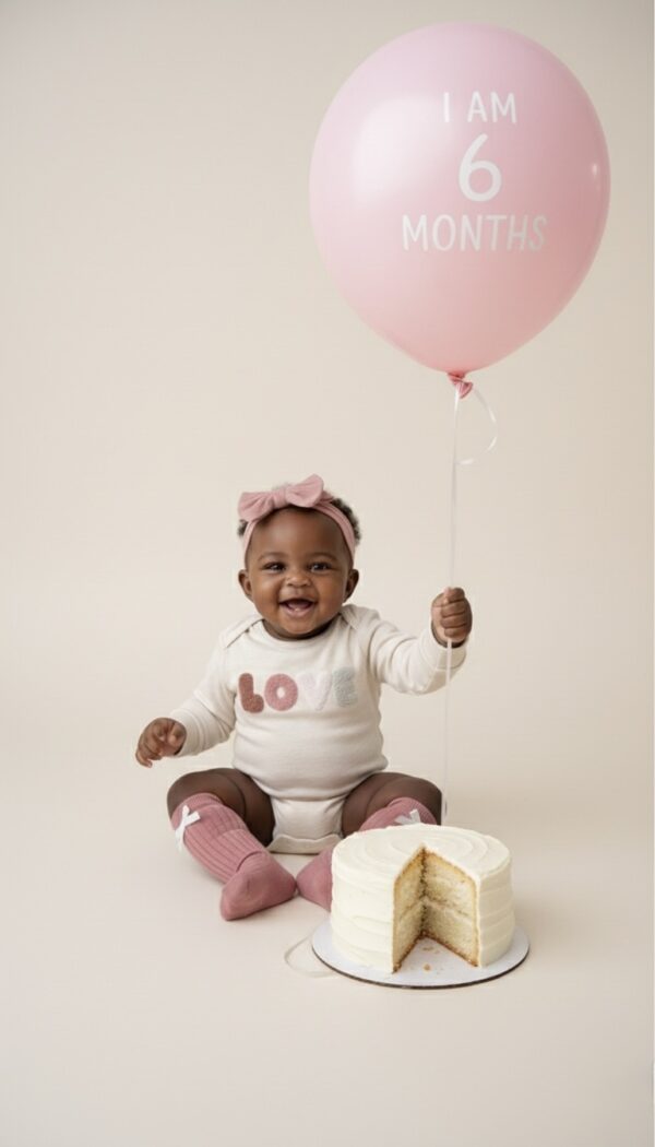 CREAM & DUSTY PINK BABY BODYSUIT SET.