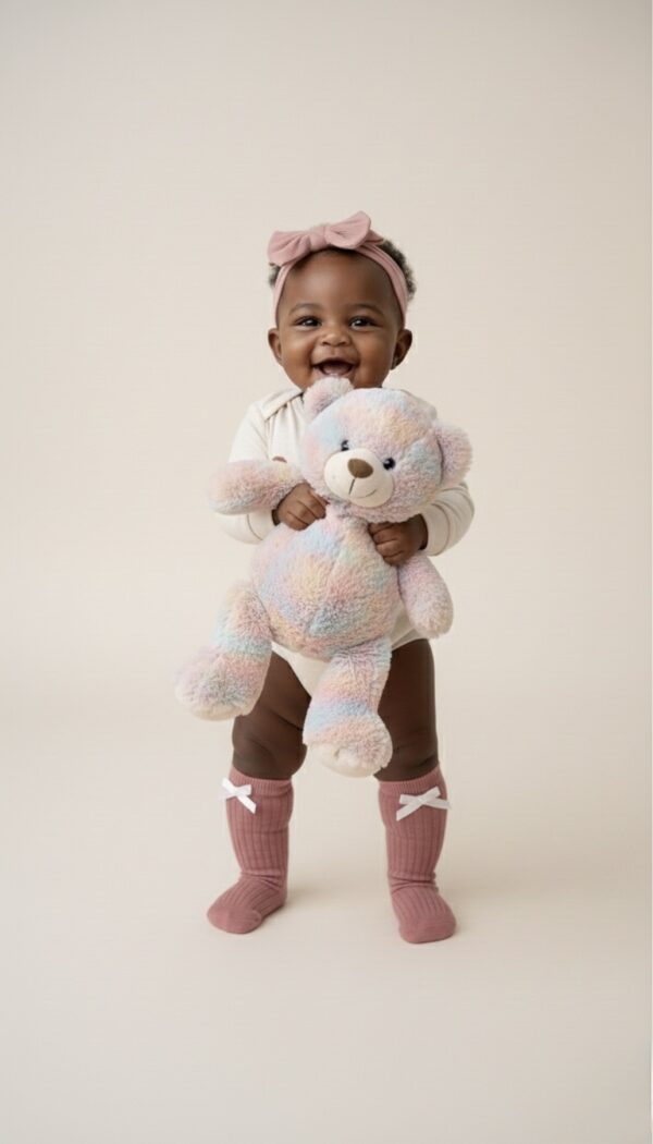 CREAM & DUSTY PINK BABY BODYSUIT SET.