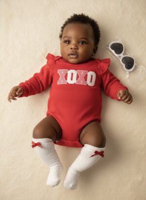 RED BABY BODYSUIT SET